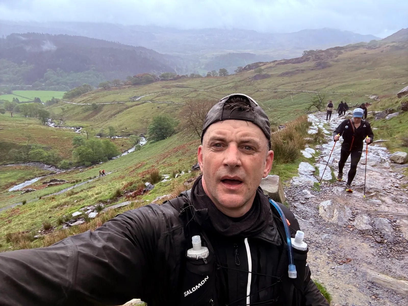 Dave Brett running a UTMB World Series trail race.